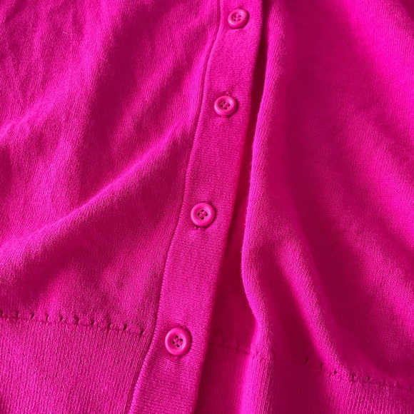 Kate Spade Rio Embellished Cardigan Sweater Pink Cotton Jeweled Button Small - Picture 8 of 11